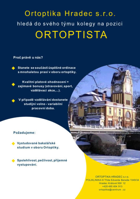 Inzerat ortoptika hradec